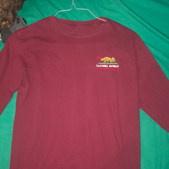 California republic simple Maroon tee - Picture 1 of 1